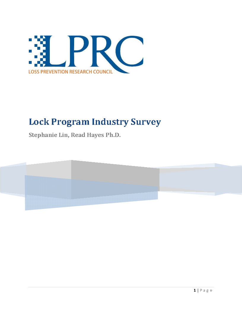 Loss Prevention Research Council Lock Program Industry Survey